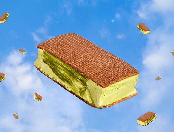 New Matcha <br>Ice Cream Sandwich